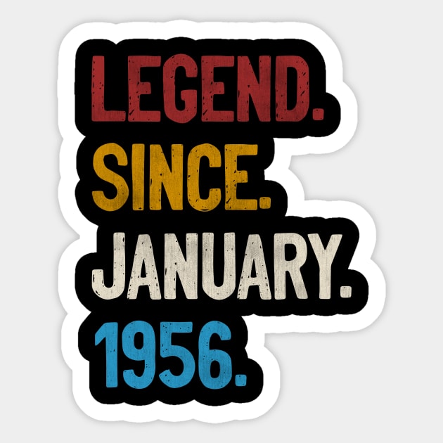 Legend Since January 1956 Tee 65th Birthday Gifts 65 Years Old Sticker by calvinglory04